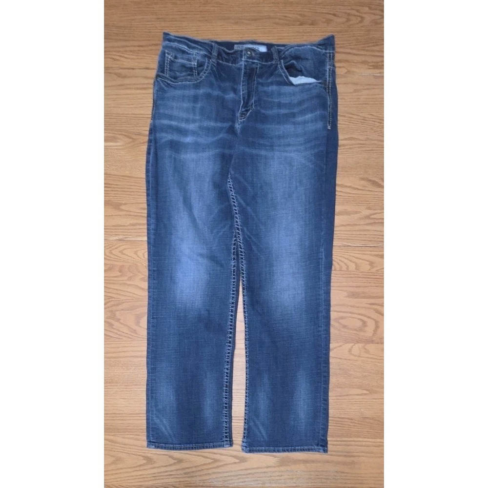 BKE Seth Jeans Mens 36x32 Blue Straight Leg Medium Wash Stretch Denim Comfort